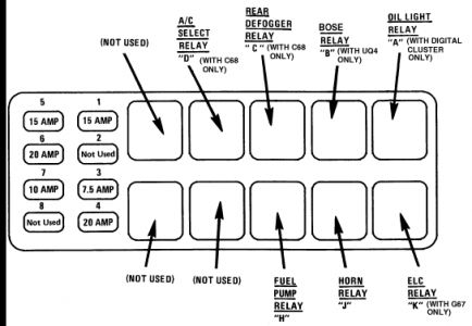 1988 Buick Park Avenue Fuel Pump Relay Location