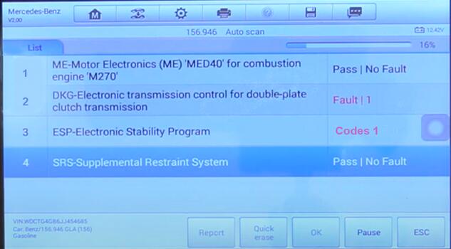ABS traction control trouble code results