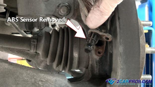 abs brake sensor removed