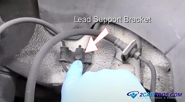 abs traction control wheel speed sensor lead support