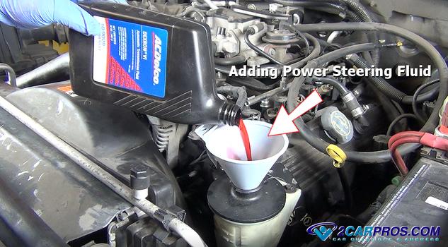 adding power steering fluid
