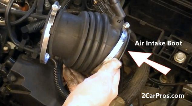 air intake boot removed