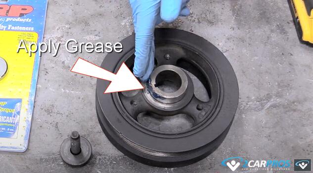 apply grease front seal rotating surface
