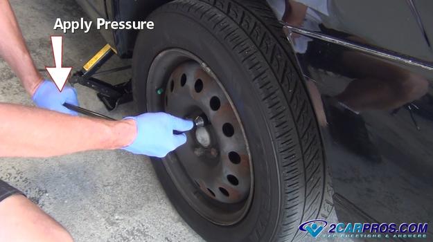 apply pressure downward to remove lugs