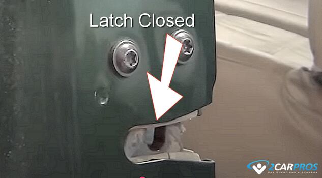 automotive door latch closed position