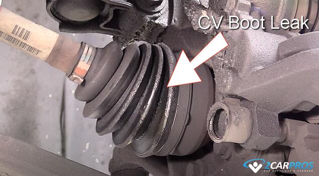 automotive drivetrain cv axle boot leak