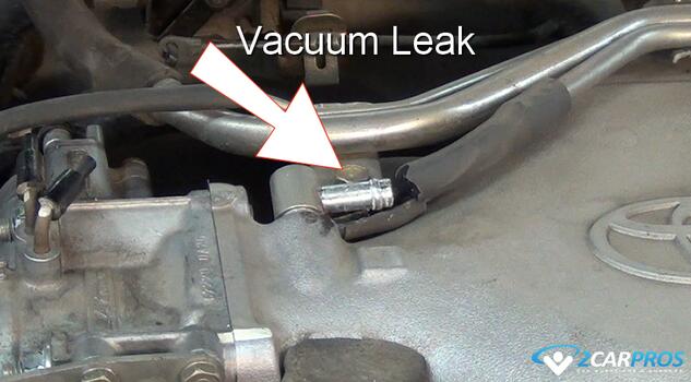 automotive engine intake vacuum line leak
