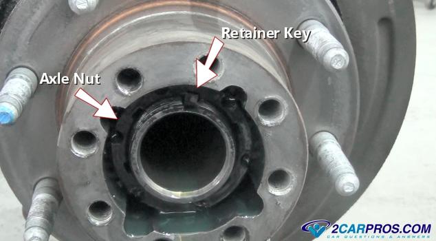 axle nut retainer key