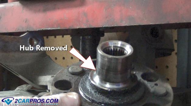 bearing hub removed