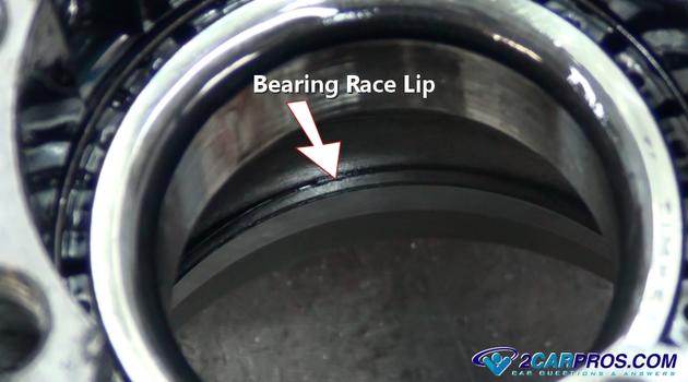 bearing race lip
