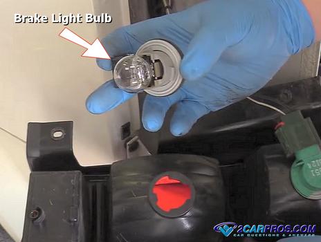 brake light bulb removed