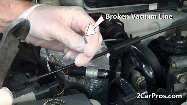 broken vacuum line