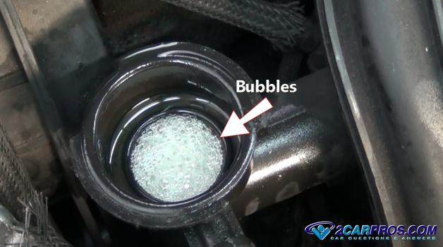 bubbles in automotive cooling system radiator