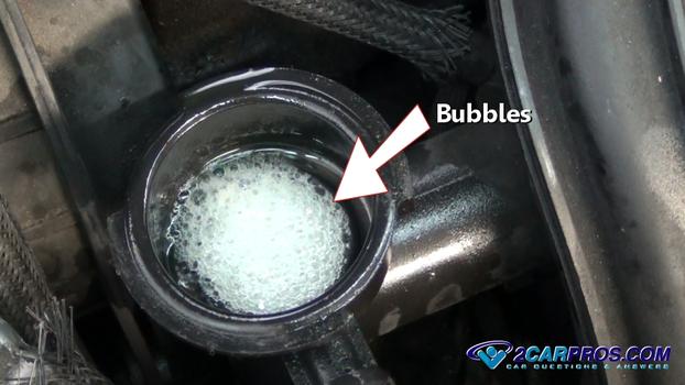 bubbles from blown cylinder head gasket