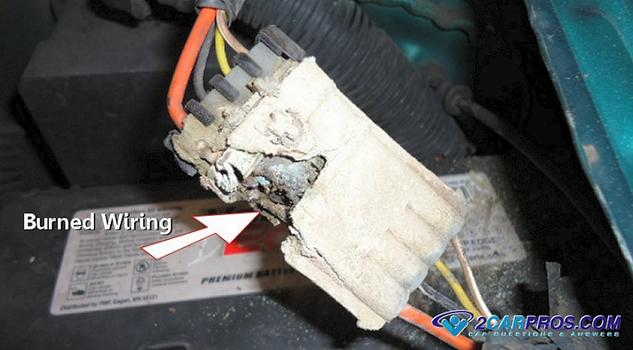 burned wiring
