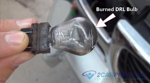 burned drl bulb