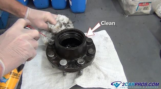 clean bearing hub