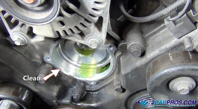 clean water pump gasket seal surface