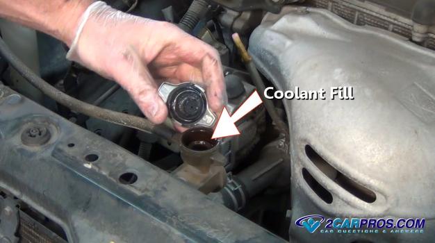 coolant fill port