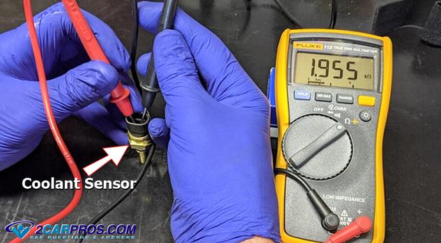 coolant sensor testing