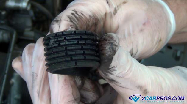 cracked glazed serpentine belt