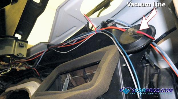 defroster vent vacuum line