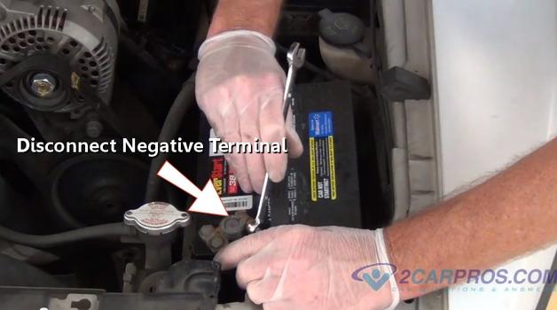 disconnecting battery