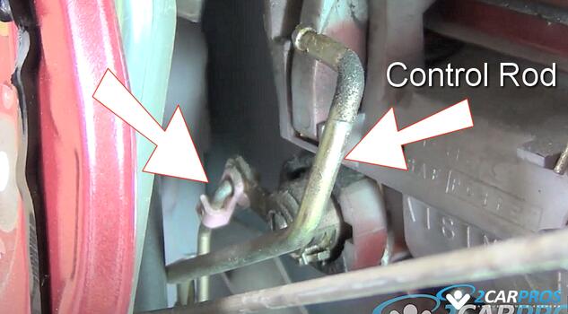 door lock tumbler control rod