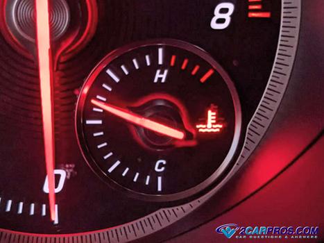 engine overheating warning light
