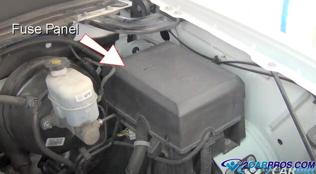 fuse panel under hood