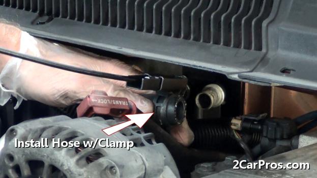 heater hose installation