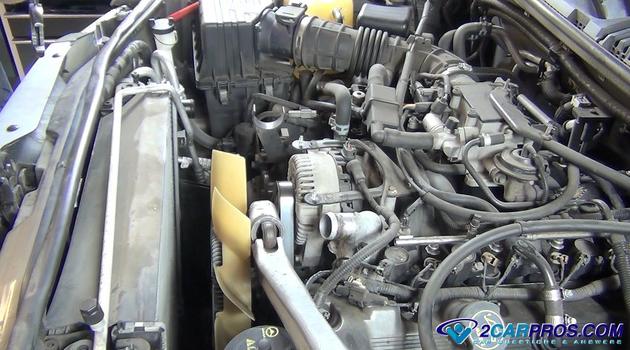 holding the water pump pulley