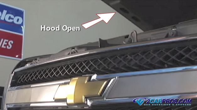 hood open