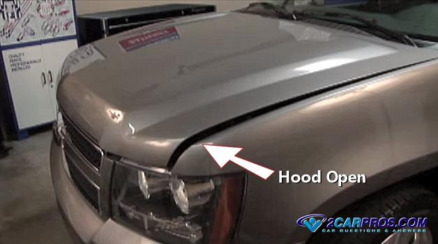 hood open
