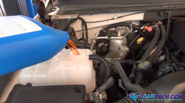 how to flush an automtoive engine radiator cooling system