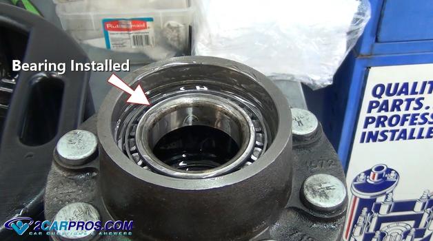 inner axle bearing installed