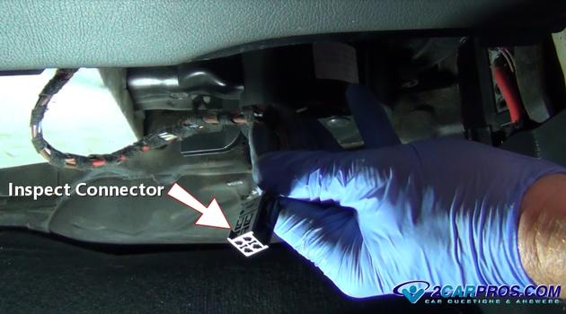 inspect blower fan motor connector