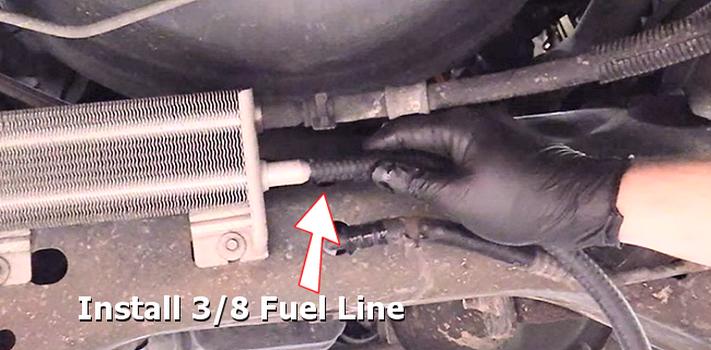 install fuel line power steering