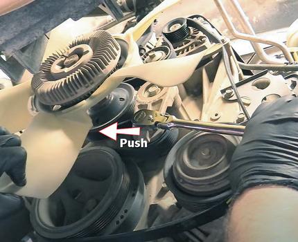 install new poly belt