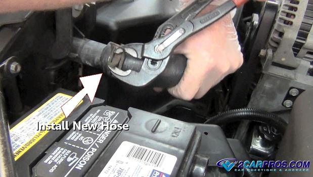 install new radiator hose