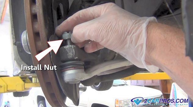 install tie rod nut