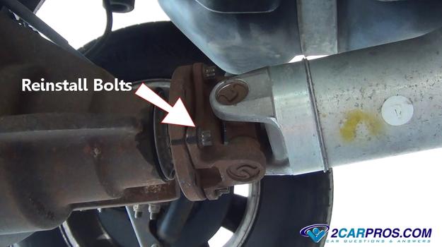 installing drive shaft bolts