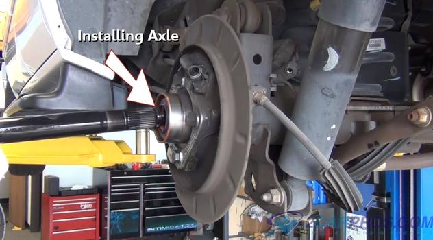 installing axle