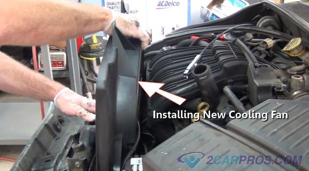 installing new cooling fan