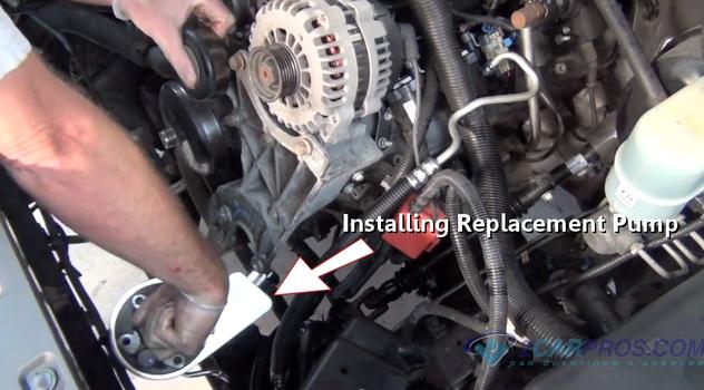 installing replacement pump