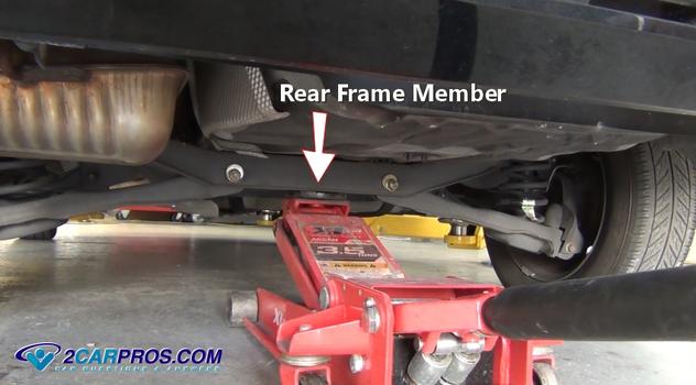 jack up rear frame member