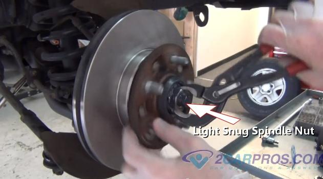 light snug spindle nut