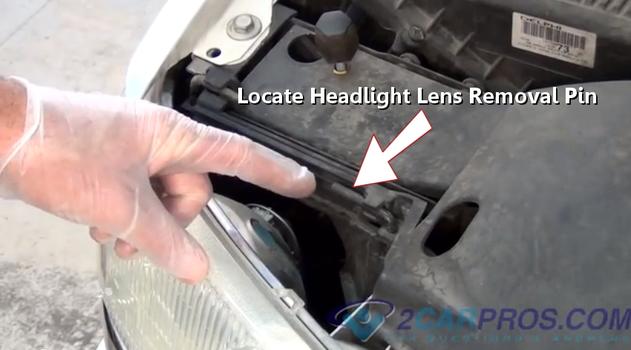 locate headlight release