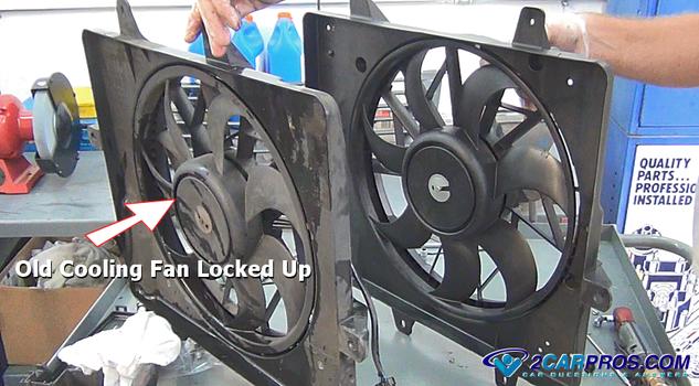 locked up coooling fan