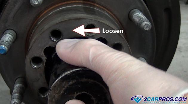 loosen axle nut